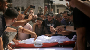 Funeral de cinco periodistas de Al Jazeera muertos en un bombardeo israelí en Gaza