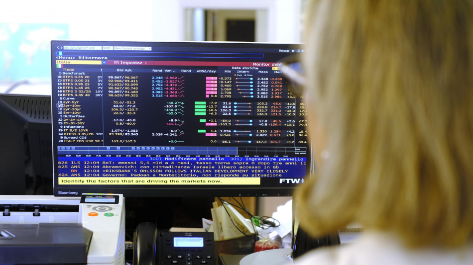 Lo spread tra Btp e Bund apre piatto a 75,4 punti base