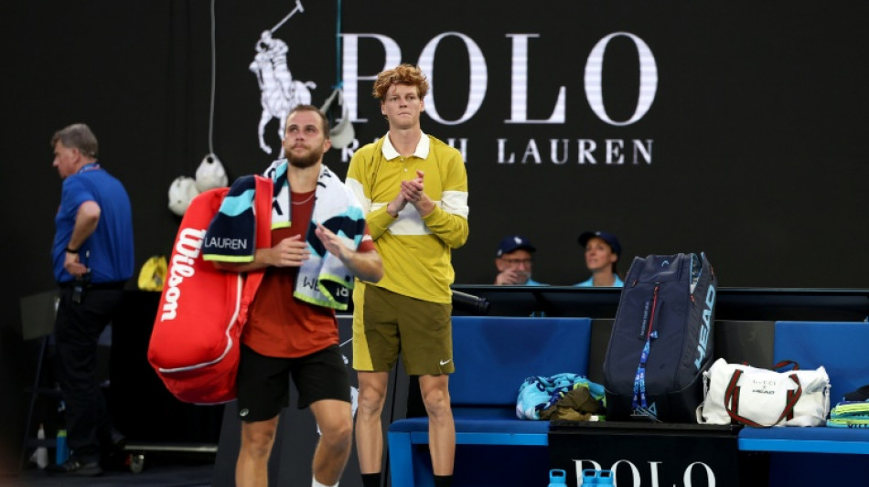 Sinner into Melbourne round two as opponent retires hurt