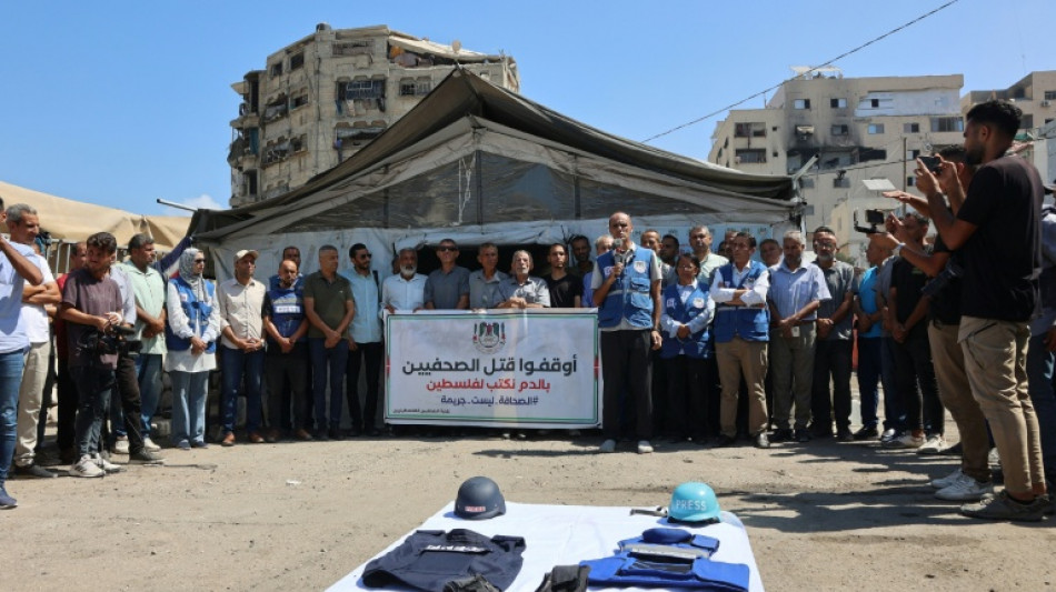 International media protest over journalist deaths in Gaza