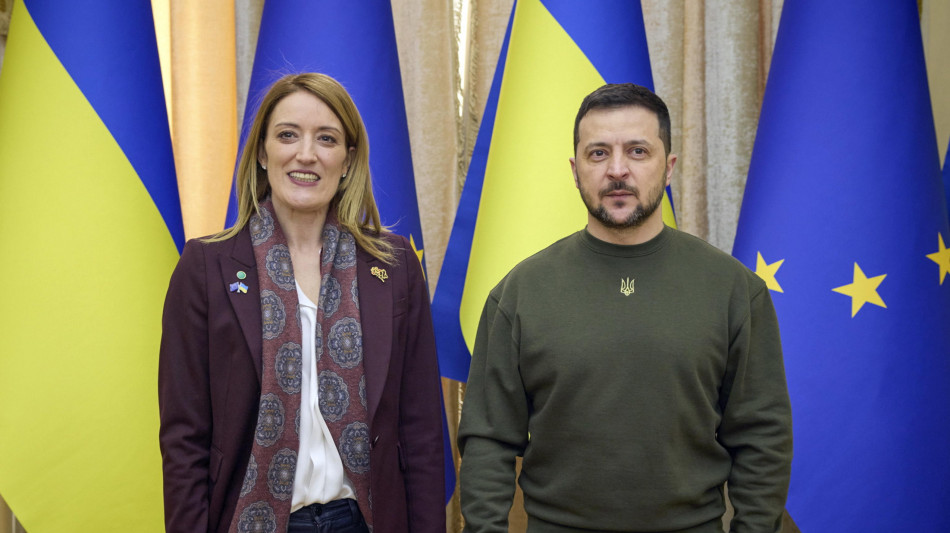 Metsola a Kiev, vedrà Zelensky e il presidente della Rada